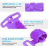 Back Scrubber for Shower,Silicone Body Scrubber,Exfoliating Silicone Bath Body Brush with Soft Brush Bristles and Massage Dots,Lathers Well,Easy to Clean,Eco Friendly, Long Lasting (Purple)