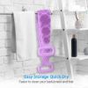 Back Scrubber for Shower,Silicone Body Scrubber,Exfoliating Silicone Bath Body Brush with Soft Brush Bristles and Massage Dots,Lathers Well,Easy to Clean,Eco Friendly, Long Lasting (Purple)