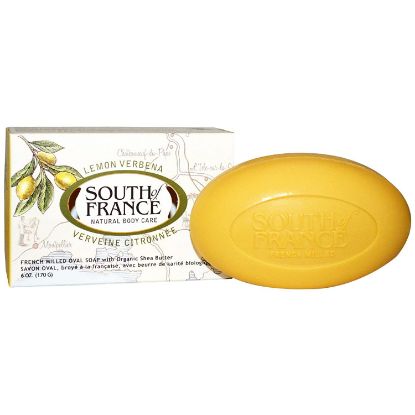 South of France, Lemon Verbena, French Milled Oval Soap with Organic Shea Butter, 6 oz (170 g)(Pack of 2)