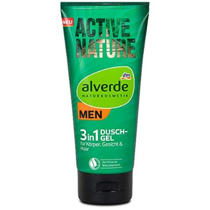 Alverde MEN Shower Gel Active Nature 3 in 1, 200 ml (pack of 2) - German product