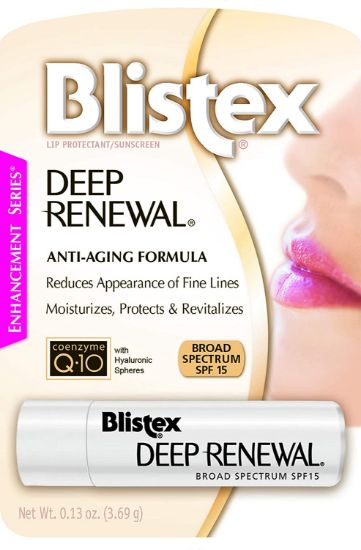 Blistex Lip Protectant Sunscreen Deep Renewal Anti-Aging Formula 0.13 Ounce (3.69g)